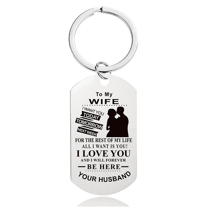 I Love You And I Will Forever Be Here - Inspirational Keychain