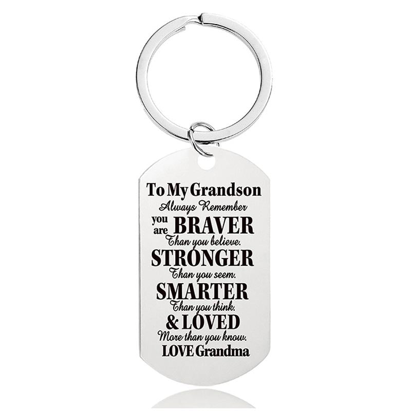 Always Remember You Are Braver Than You Believe - Inspirational Keychain