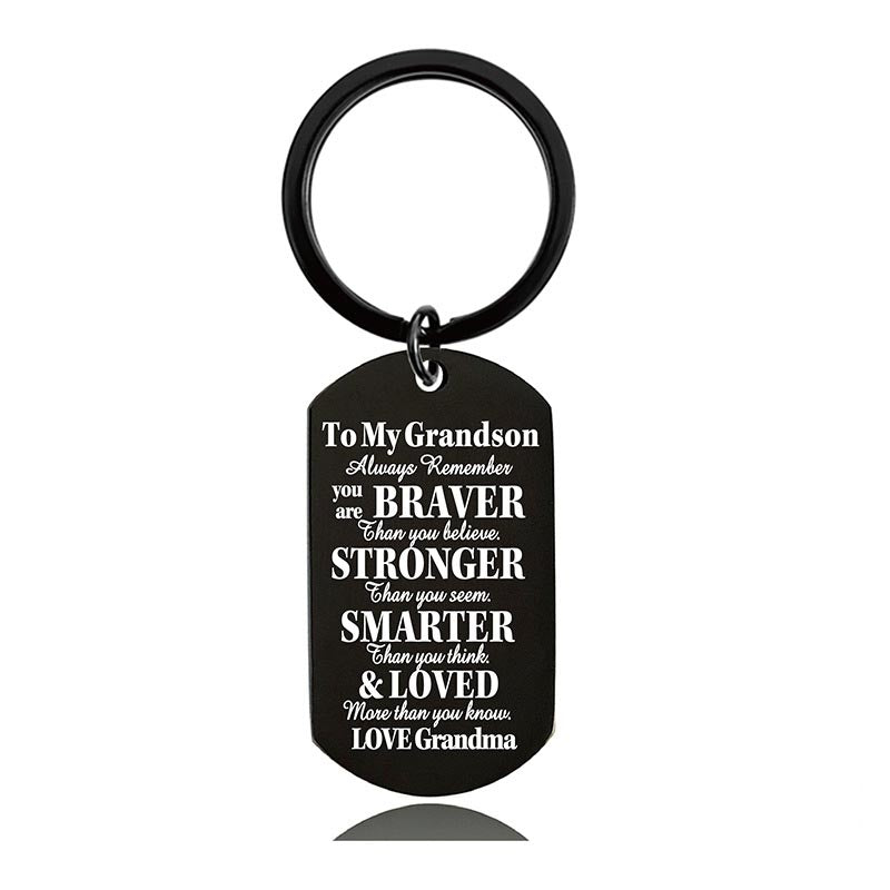 Always Remember You Are Braver Than You Believe - Inspirational Keychain