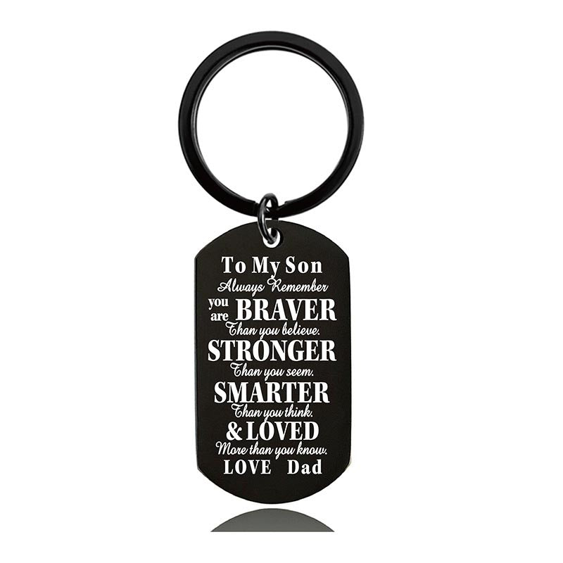 Always Remember You Are Braver Than You Believe - Inspirational Keychain