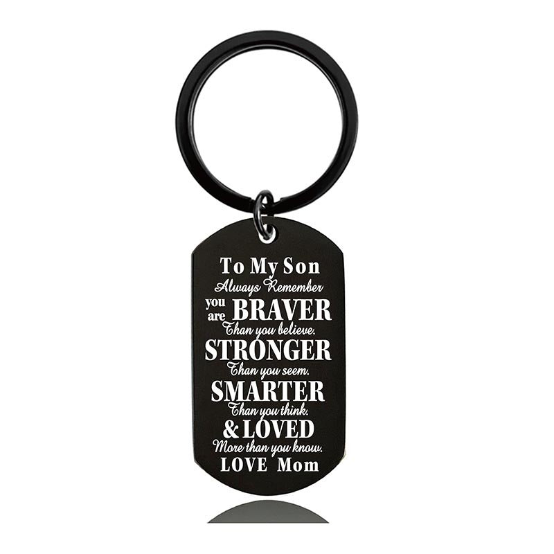 Always Remember You Are Braver Than You Believe - Inspirational Keychain