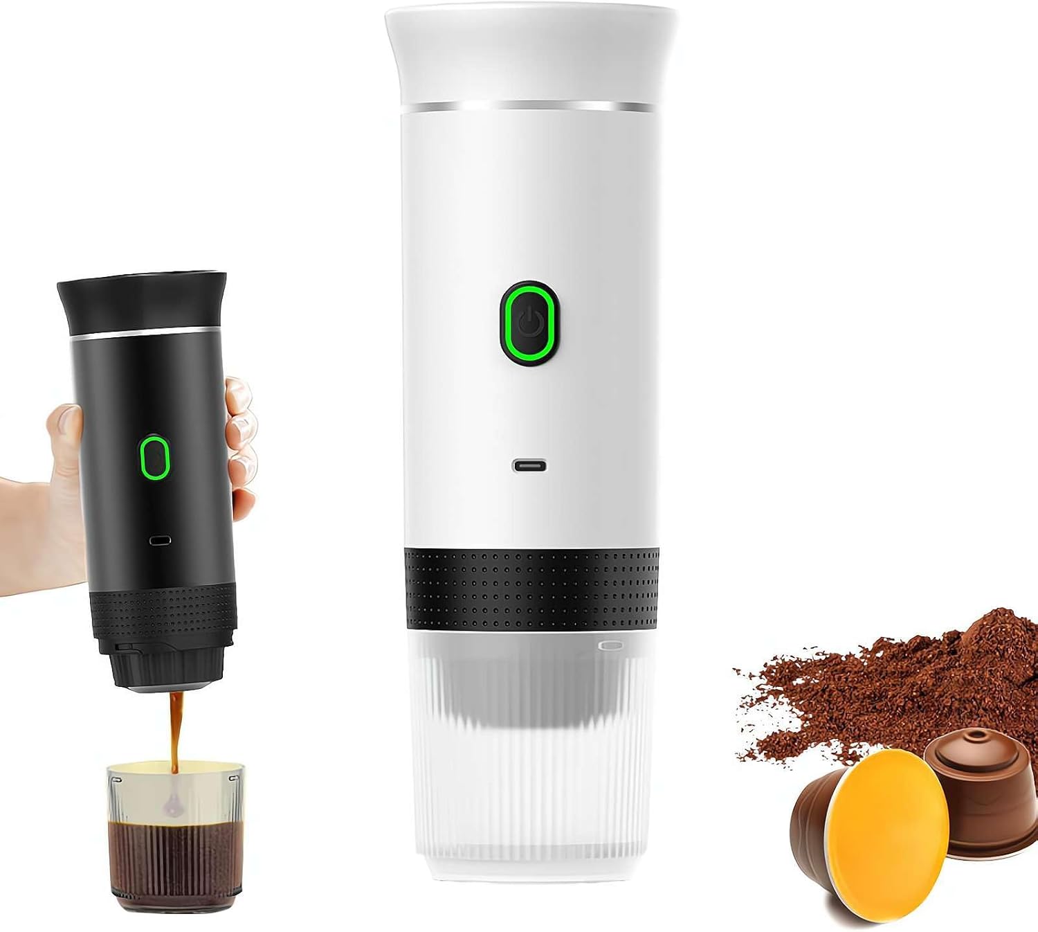 ☕3 in 1 Portable Coffee Maker for Small Capsules