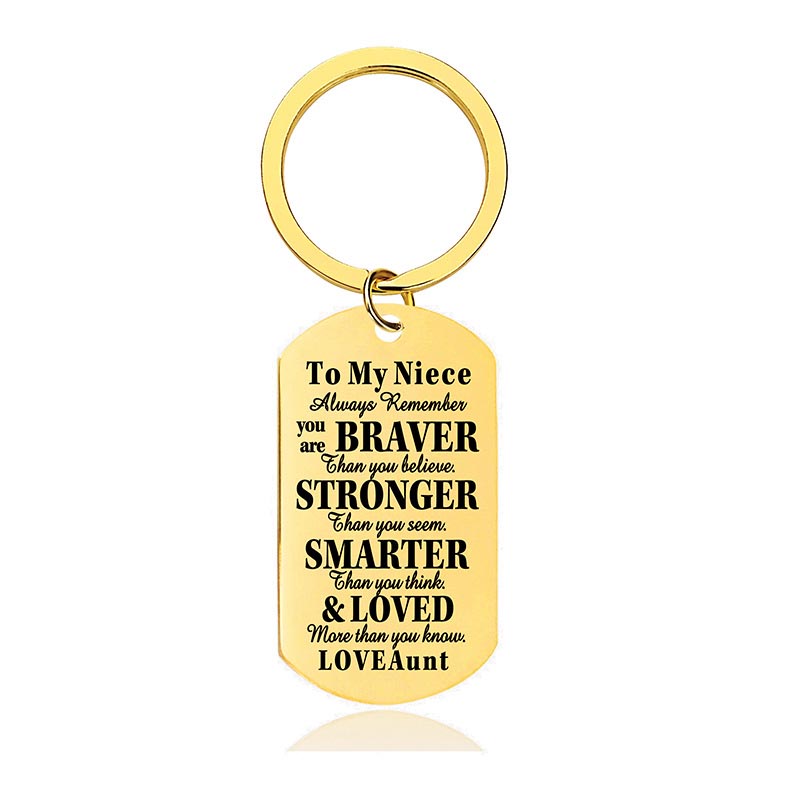 Always Remember You Are Braver Than You Believe - Inspirational Keychain