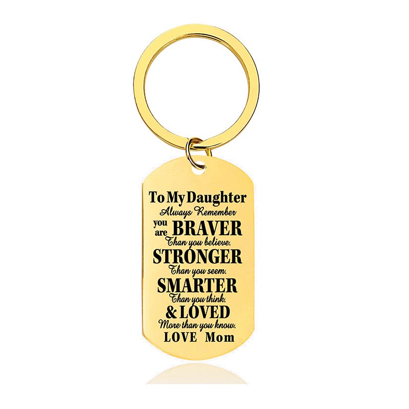 Always Remember You Are Braver Than You Believe - Inspirational Keychain