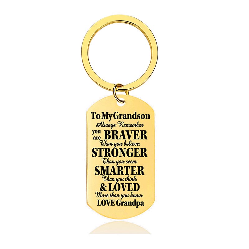 Always Remember You Are Braver Than You Believe - Inspirational Keychain