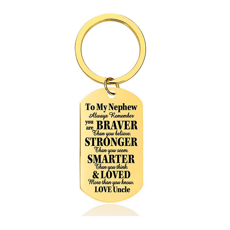 Always Remember You Are Braver Than You Believe - Inspirational Keychain