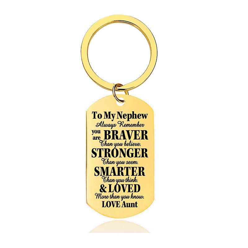 Always Remember You Are Braver Than You Believe - Inspirational Keychain