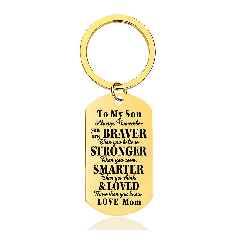 Always Remember You Are Braver Than You Believe - Inspirational Keychain